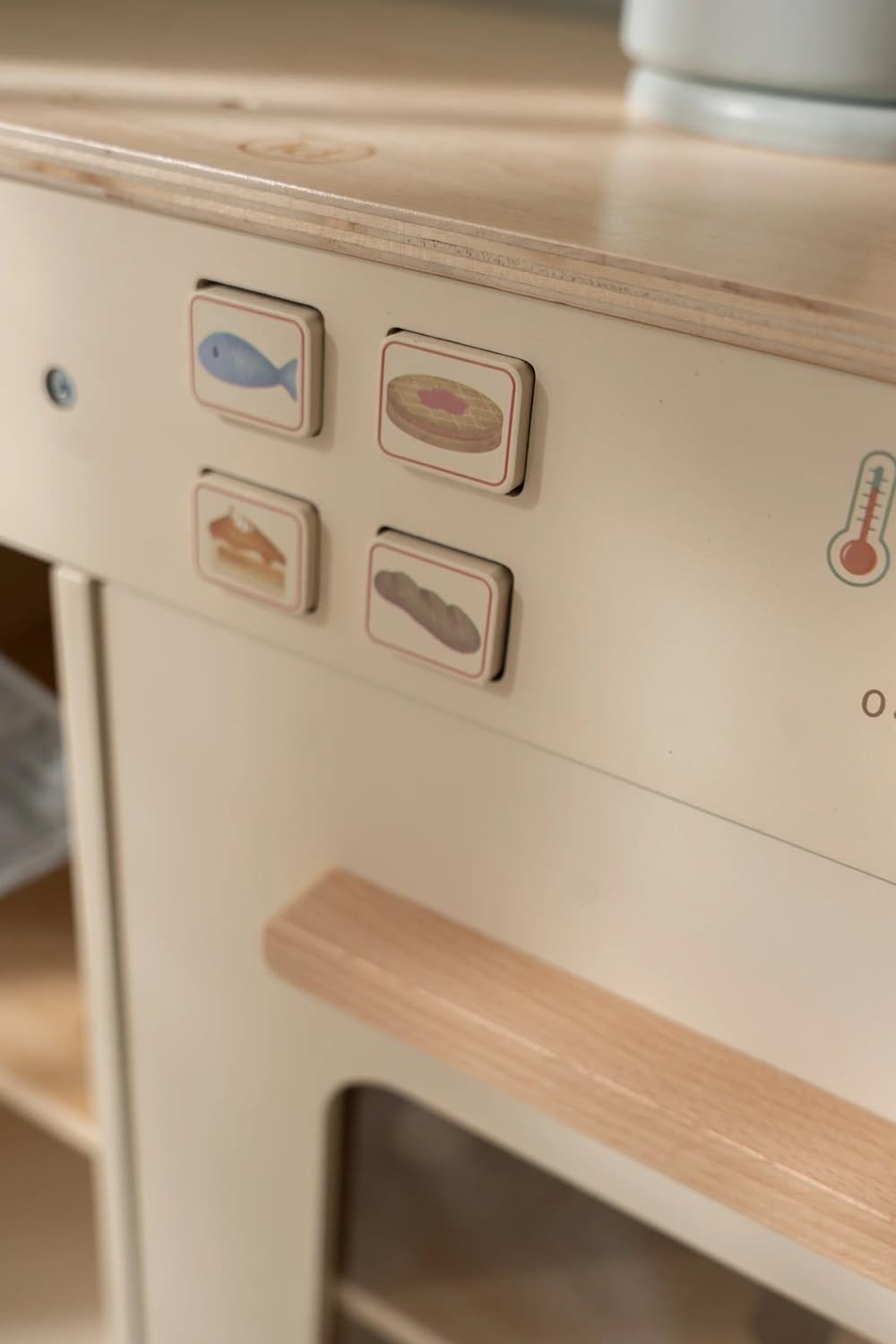Little Dutch Kinderküche Spielküche aus Holz inkl. Töpfe und Topflappen - beige