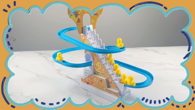 Little Yellow Duck Gioco Delle Scale Con Anatrelle - Montagne Russe Per Bambini Con Luci LED E Musica - 4