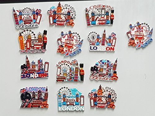 Set di 12 magneti per frigorifero 3D in ceramica