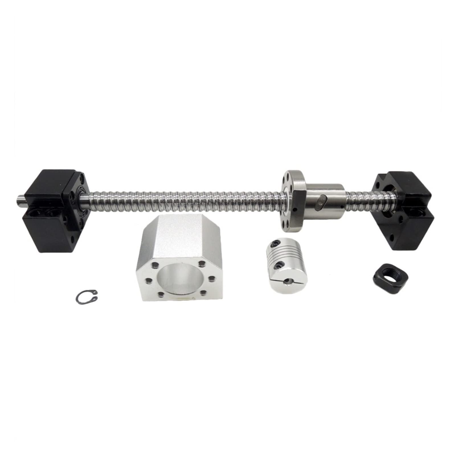 CNCMANS SFU1605 - Vite A Sfera In Acciaio INOX, 250 Mm, Con Supporto Terminale, Attacco BK12/BF12 - Foto 2