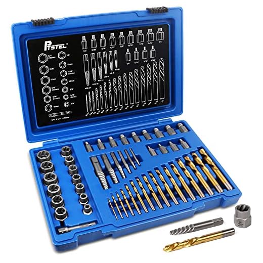 Screw Extractors, PTSTEL 49PCS Nut Removal And Drill Bit Set, Multi-Spline Screw Extractors, Spiral Screws Extractors, Left Hand Cobalt Drill Bits Tool Kit