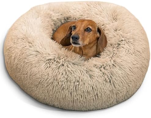 Best Friends by Sheri Original Calming Donut Dog and Cat Bed, Sha...