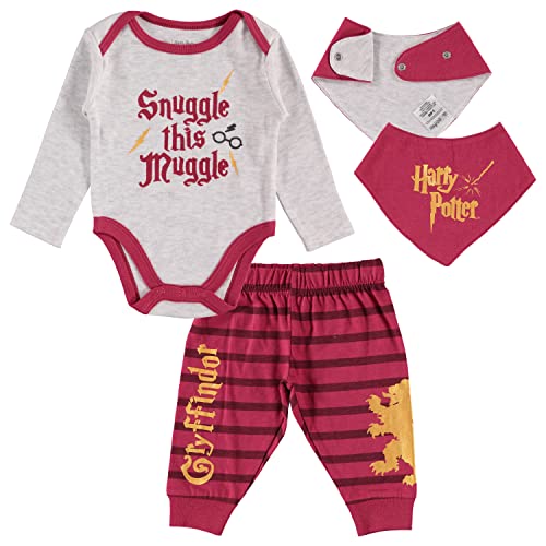 Image of Harry Potter Baby Boys Bodysuit Jogger Pants 3 Piece Set