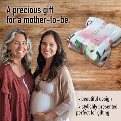 Image of Baby Milestone Blanket Super Soft Fleece Monthly Milestone Blanket for Baby Girl - Boy - Perfect for First Year Pink Flowers - Large 60 inchx40 inch