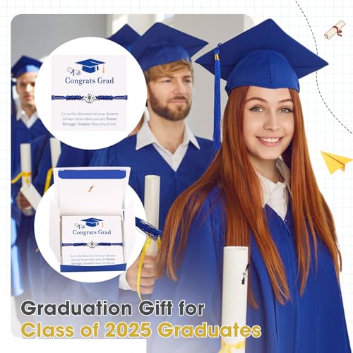 Tondiamo 12 Sets Graduation Compass Bracelets with Card Gift Boxes, Class of 2025 Graduation Gift for College Senior Masters4