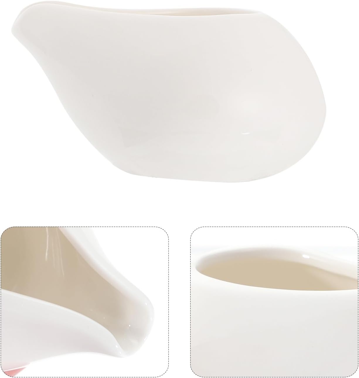 Ceramic Gravy Boat Sauce Pitcher with Ergonomic Shape