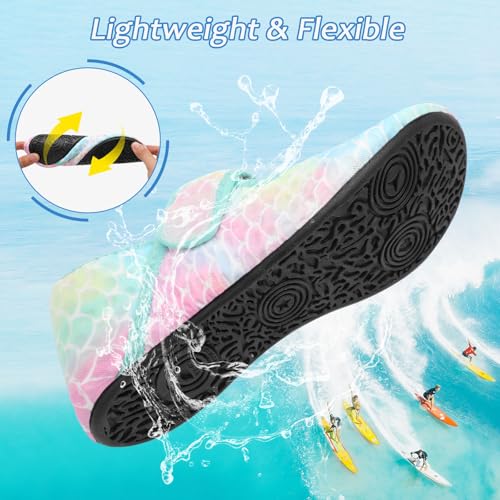 Image of Water Shoes for Women Men Barefoot Beach Swim Aqua Socks Summer Wide Slides Sandals Quick Dry Pool River Sea Sock Shoes