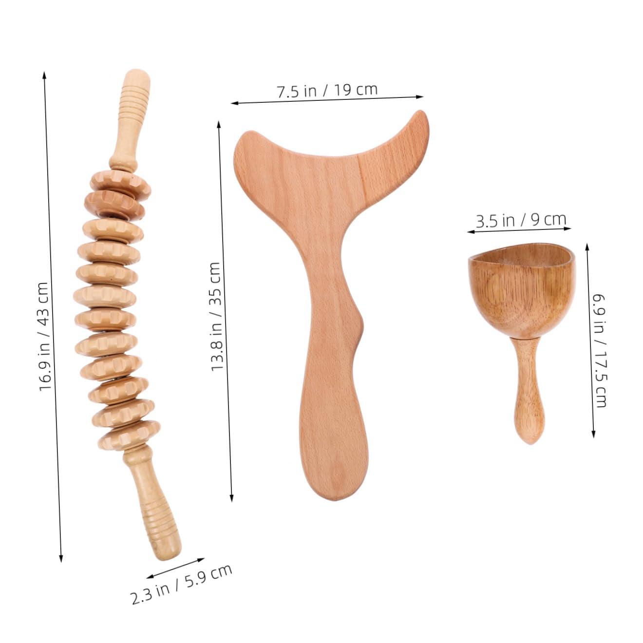 Massaggiatore in Legno Portatile Khaki per Schiena e Collo | Set 1 Pezzo, Design Leggero e Pratico, Facile da Trasportare e Riporre