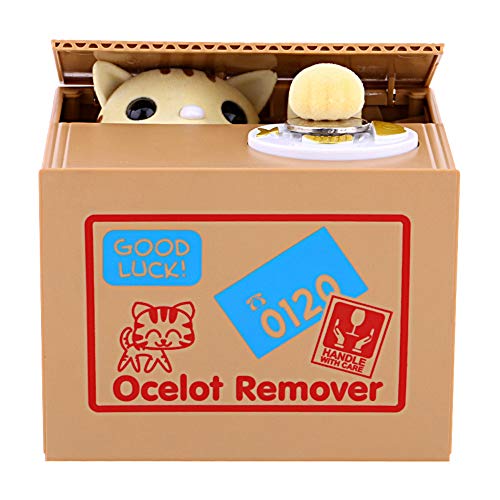 Greensen Elektrische Sparbüchse Katzen Spardose Tragbares Stealing Coin...