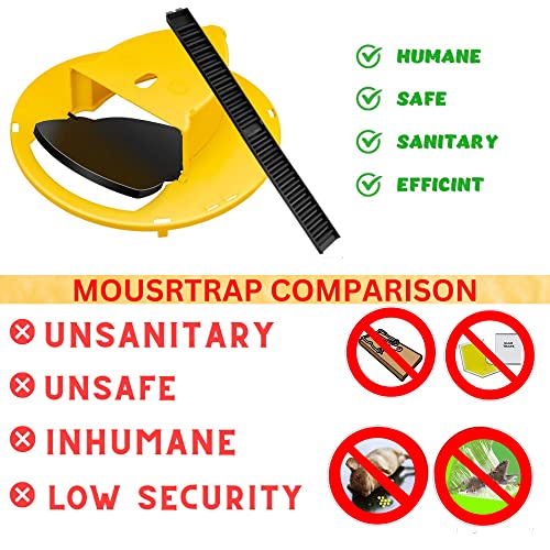 Harvite Second Generation, Humane Bucket Lid Mouse Rat Trap - Mouse Trap Indoor Outdoor For Home, Drop In The Bucket Mouse Trap No Kill thumb #1