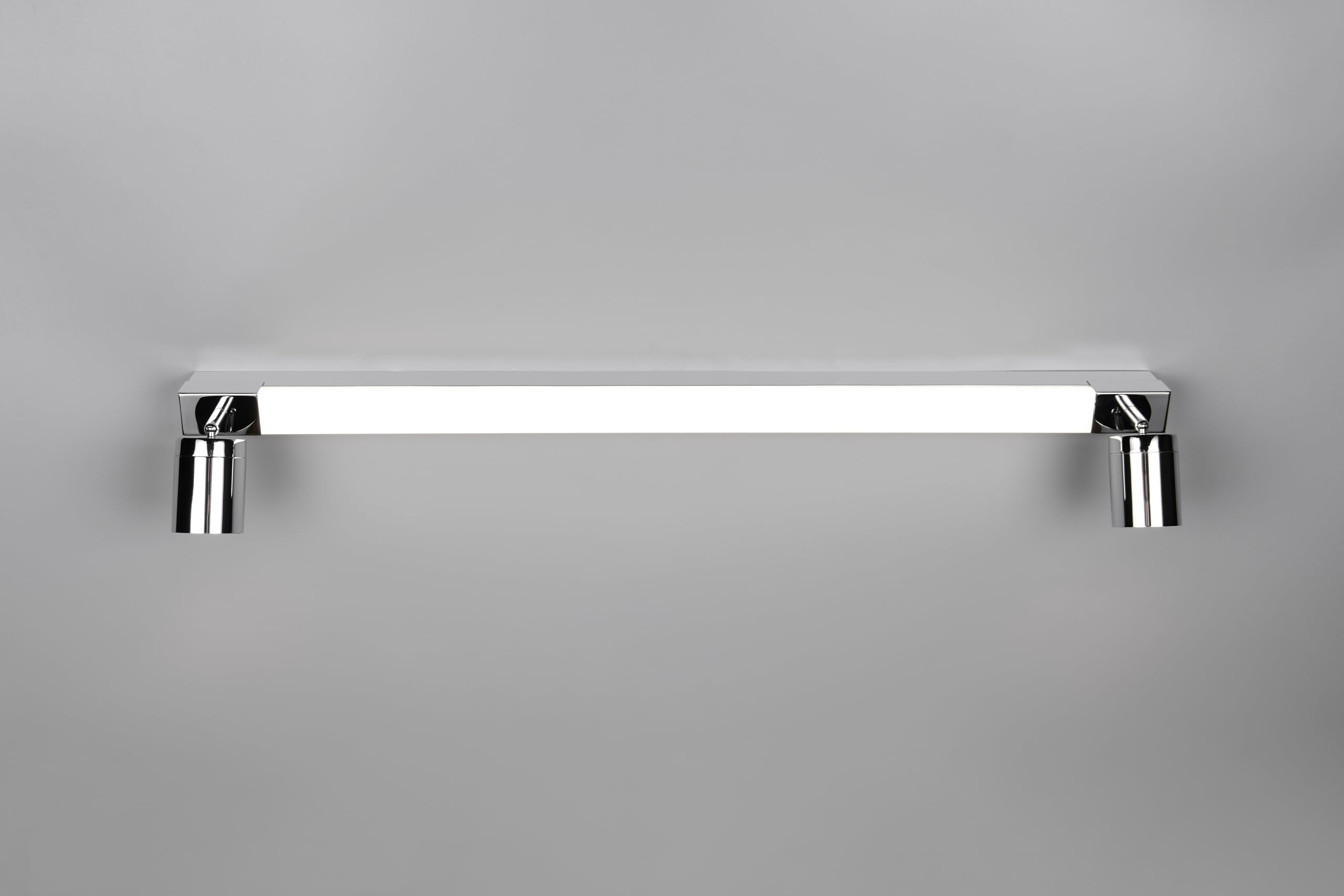 Trio Leuchten Lámpara de pared para baño LED ENRICO 281479306, metal cromado, LED de 9 vatios, excl. 2x GU10, color de luz ajustable
