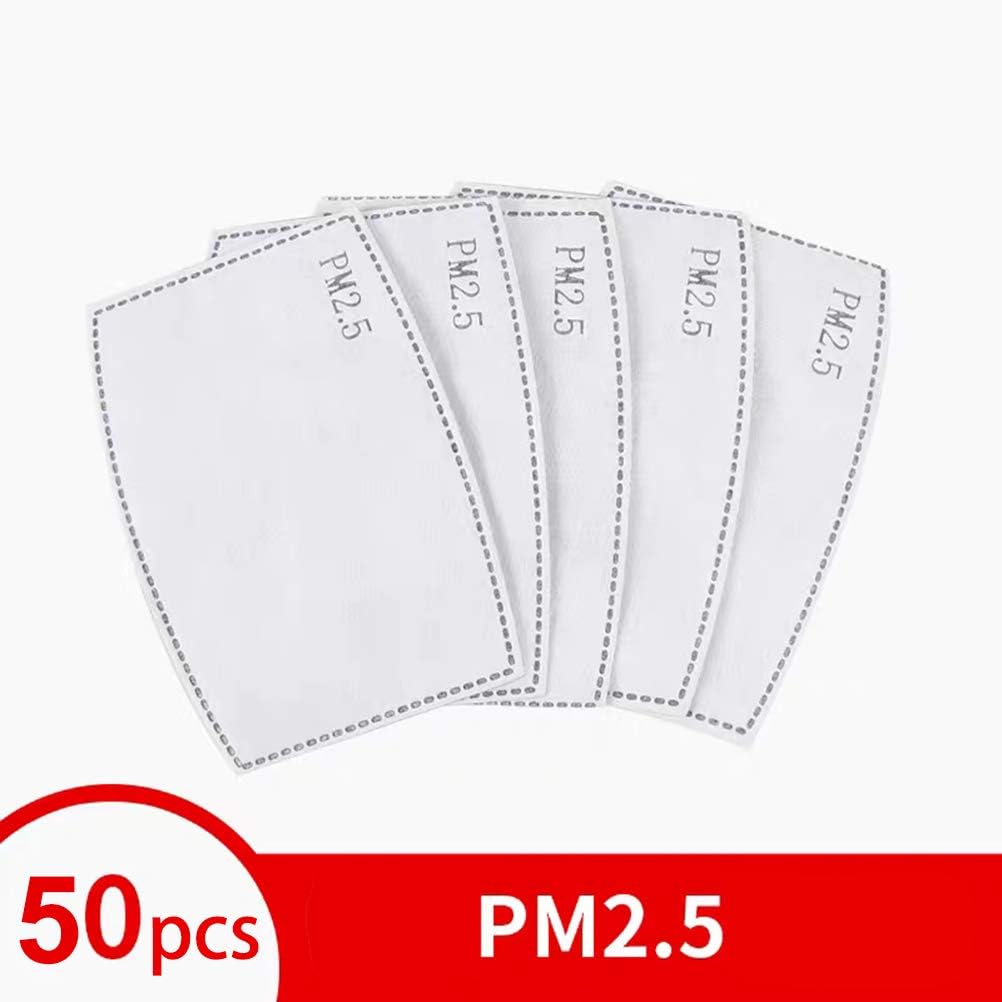 50 Pcs PM 2.5 Activated Carbon Filter Insert,5-Layers Filters by Amy Ge