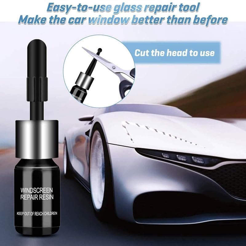 New Trending Car Windscreen Repair Kit, Car Windshield Crack Scratch Resin Repair Tool Kit, for Fix Auto Wind-Shield Glass Cracks, Bulls Black Bottle (Pack of 1) for All Windscreen - Image 3 thumbnail