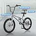 SPATIAL BMX Bike, Freestyle Race Bike Trident Bicycles Beginner for Teen Beginner and Adult Riders, Bike with Hi-Ten Steel Frame (Silver)