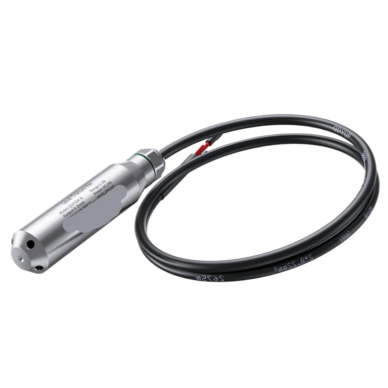 Transmisor de nivel sumergible 0-3,3 V 4-20mA Sensor de nivel hidrostático 5m 50m 100m 300m DC24V medidor transductor de líquido del tanque de agua(1M Range 1M Cable,RS485 Output)