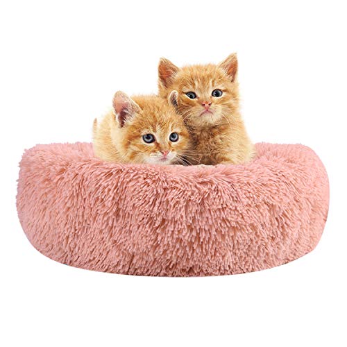 ITODA - Cama de Gato Ultra Suave y cálida para Mascotas, Cesta para Gato/Perro pequeño/Gatito, de Felpa, Redonda, Suave, para Cachorros, Gatos pequeños