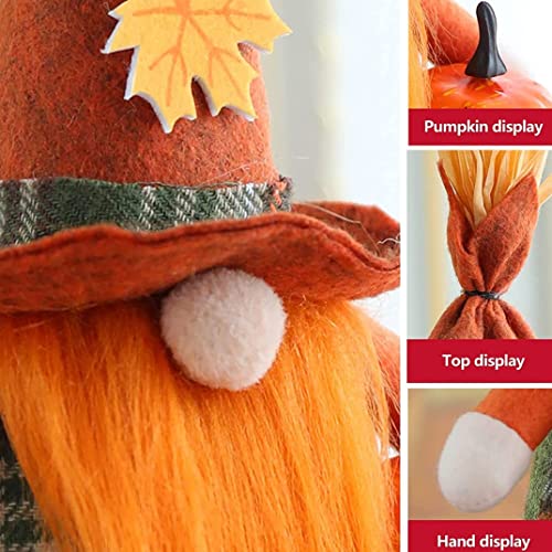 Gnomos de espantapájaros estacionales para decoración de la cosecha de otoño 7