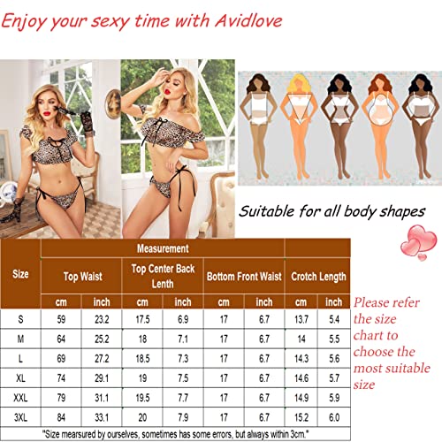 Avidlove Plus Size Lingerie Bra And Panty Set Ruffle Lingerie Set Mesh Babydoll Chemise Leopard Print S thumb #4
