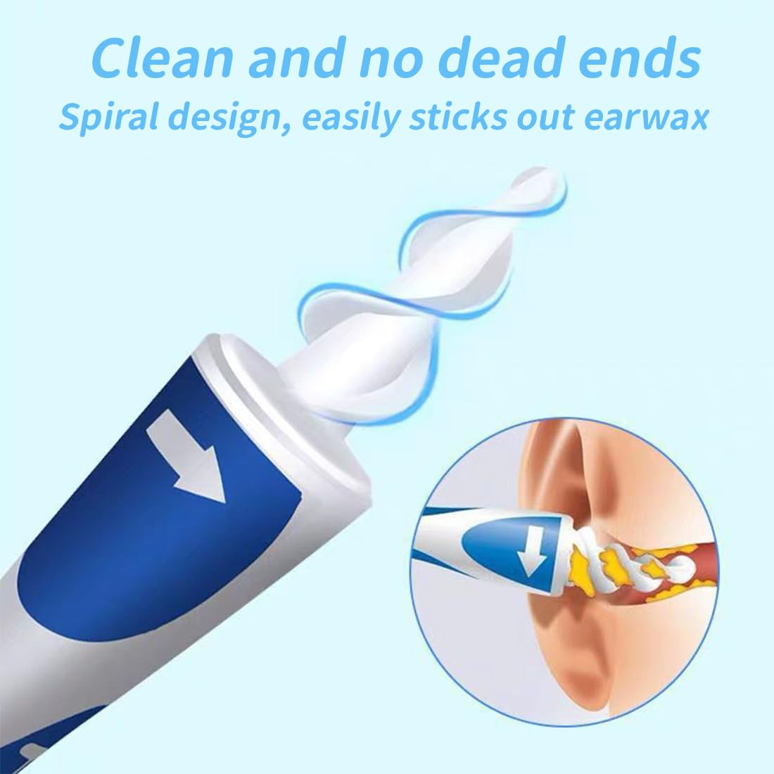4 pcs Pulisci Orecchie Kit,e Pulisci Orecchie Spirale,Ear Wax Removal,Strumenti per Pulizia dell’Orecchio in Acciaio Inox