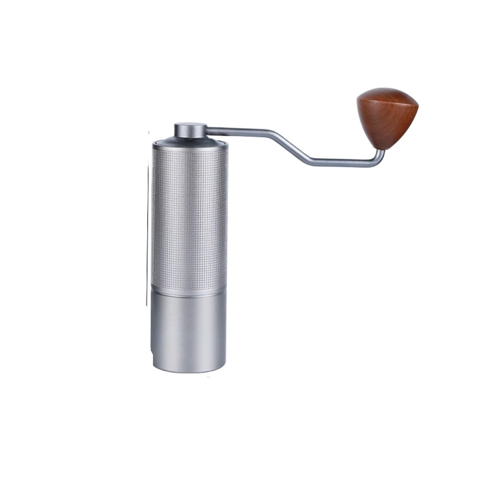 Macinacaffè manuale portatile a manovella a 6 nuclei con regolazione, compatibile for caffè espresso a goccia(Silvery)