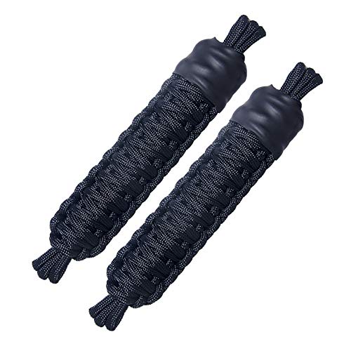 Enhanced Version Paracord Door Limiting Straps Heavy Duty Straps 550 Pound Strength Durable Swing Limiter for Jeep Wrangler Door Strap Replacement Accessories CJ YJ TJ JK (Pack of 2,Black)