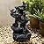 curfair 5-Tiers Cascading Rock Water Fountain Outdoor Garden Fountain with LED Light, Outside Pond Water Features Fountain, Garden Waterfall Decor for Patio, Backyard, Porch Black