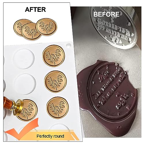 Silicone Mat for Wax Seal Stamp, Wax Seal Kit, 30-Cavity Wax Sealing Mat with 240 Double Sided Adhesive Dots Removable Sticky Dots for DIY Craft Adhesive Waxing (Wax Seal Kit)