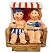 Produktbild Dio Figur Strandkorbpärchen aus Polyresin, Dekofigur.