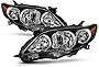 ACANII - For 2011 2012 2013 Toyota Corolla Black Headlights lamps Aftermarket Driver + Passenger Side