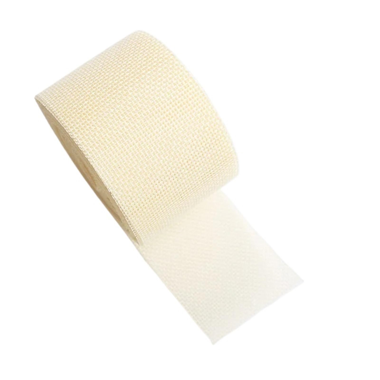 Burlap Fabric Roll 10M/Rolls Burlap Wired Ribbon Roll 5cm Wide Colorful Weave Jute for DIY Craft Wrapping Decor(18 Beige)