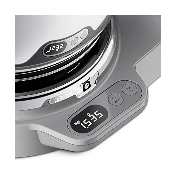 Kenwood Titanium Chef Baker KVC85.004SI Küchenmaschine mit integrierter Waage, inkl. 3-teiligem Patisserie-Set, 5 L und 3,5 L Rührschüssel, stufenloser Geschwindigkeitsregler, 1200 W, Silver – Bild 5