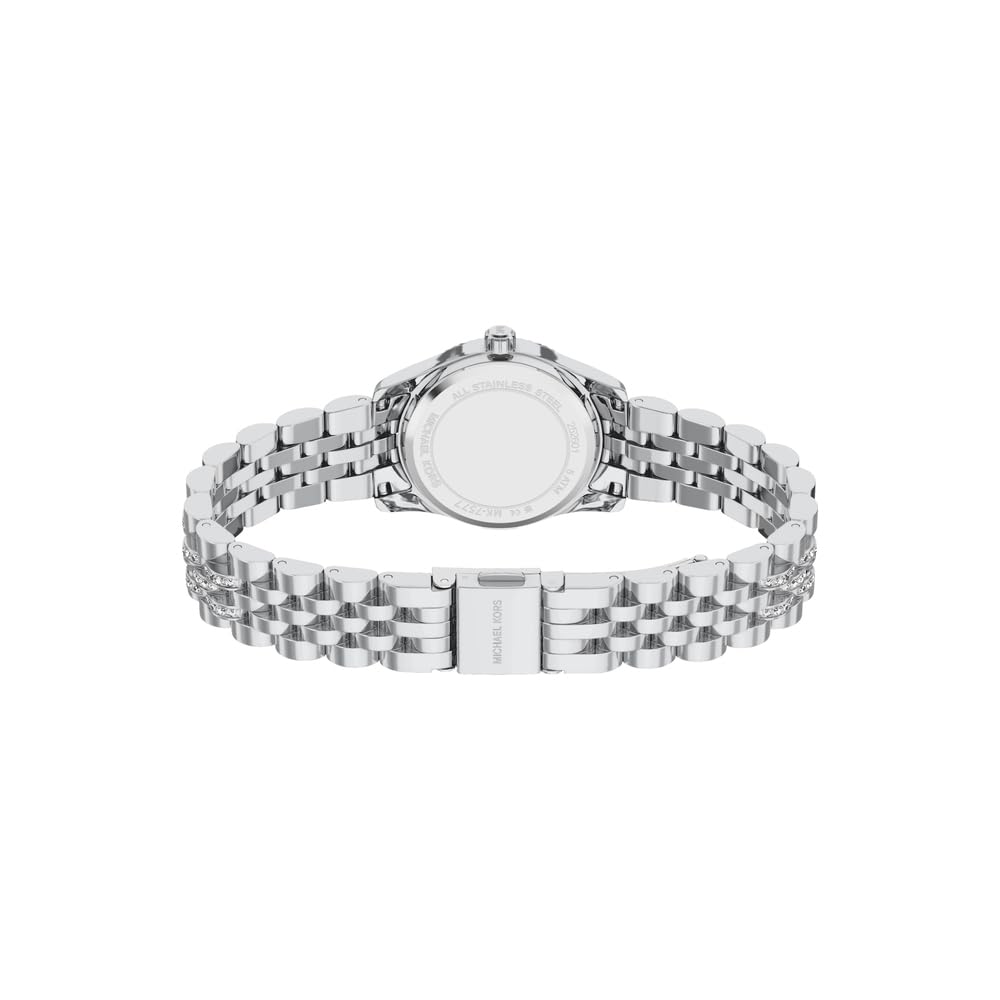 Michael Kors Lexington MK7577 - Reloj de Acero Inoxidable en Tono Plateado de 26 mm para Mujer