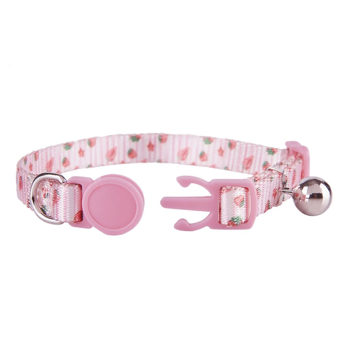 Paquete de 2 collares para gatos con campana, ajustable, floral, lindo collar de gato para gatos hembras