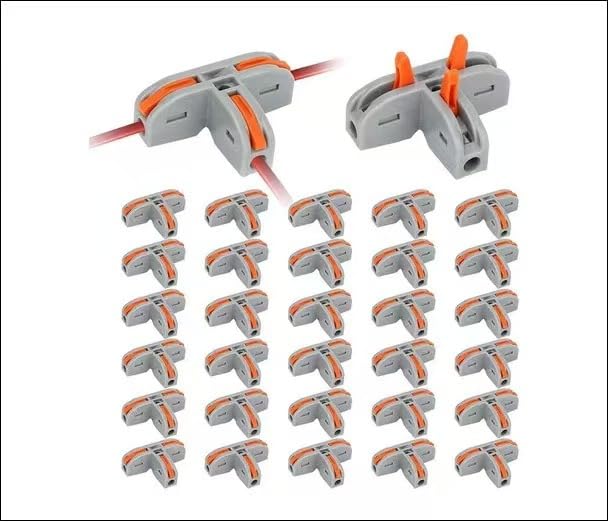 Image of XELYTON Wire Clip Connector, Universal Connection Terminals, Circuit Inline Splices Electric Connectors, Quick Connect & Freely Assemble Electrical Splicing Kit for Compact (T Type 3 Way, 5)
