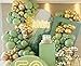 MEBAY Sage Green White Gold Balloon Garland Arch Kit, 146Pcs Latex Balloons Different Sizes 18 12 10 5 Inch for Birthday Baby Shower Gender Reveal Wedding Party Decoration