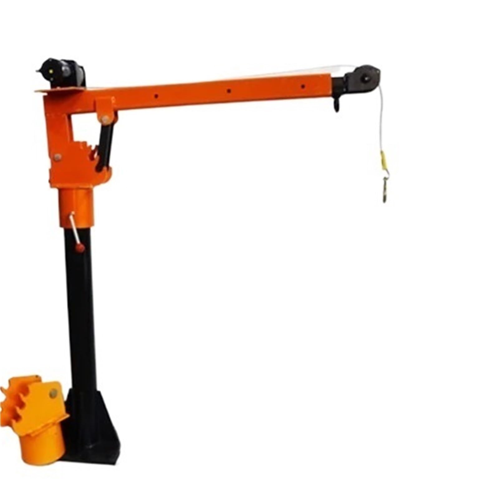 Elektrischer Hebezeug-Stützarm Fahrzeugkran für den Außenbereich, hydraulisch, elektrisch, kleiner Ausleger, 360-Grad-Hebezeug(24V 1T)