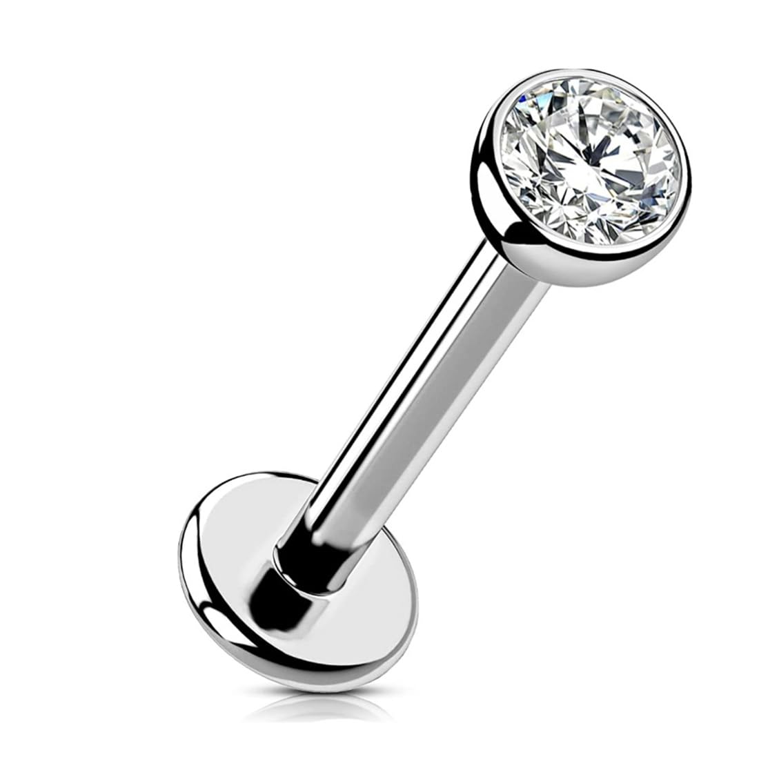 OISJHW 16G Piercing Labio Anillo Piercing Oreja Tragus Helix Stud Barra Piercing Cartílago 12Mm Acero Quirúrgico 1 Piezas