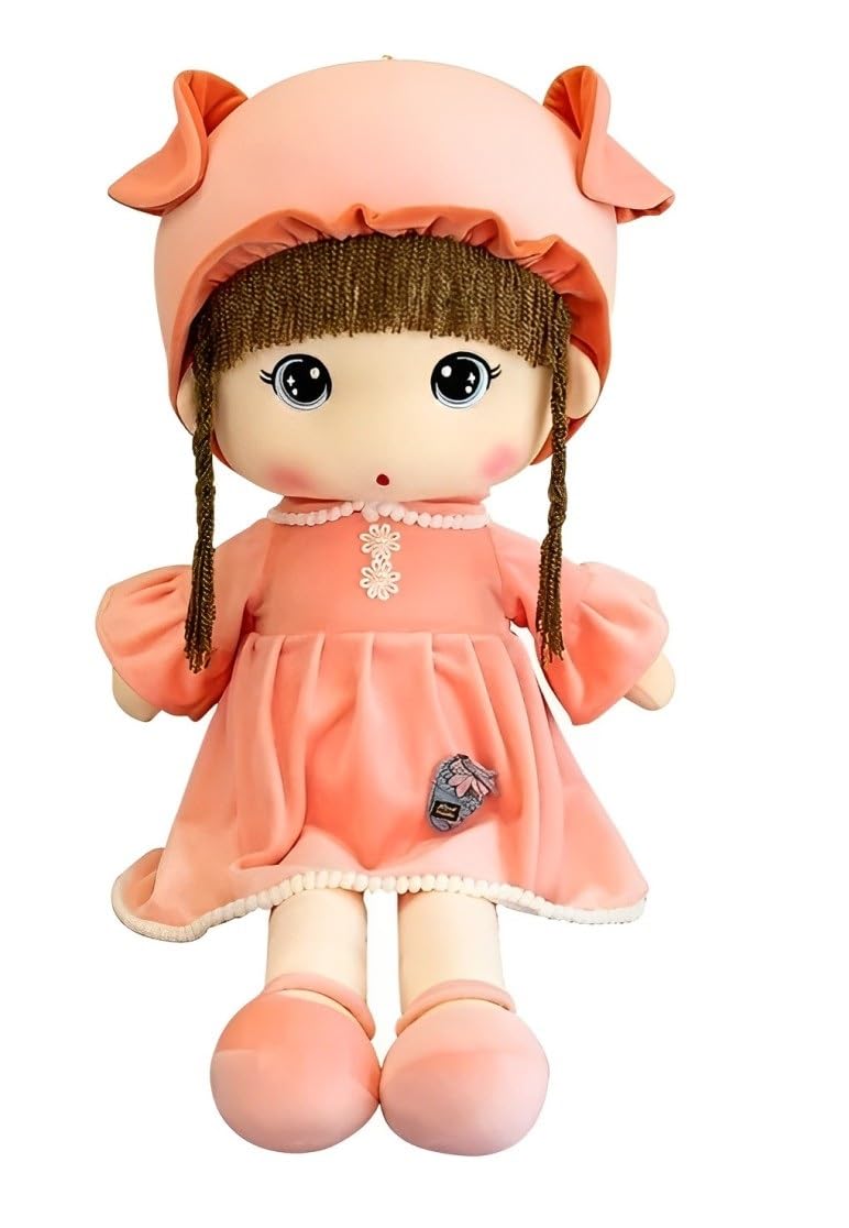 Tickles Soft Stuffed Plush Rag Doll with Hat for Kids Bitrhday Gifts (Color: Peach Size: 30 cm) (B0D49SYG3F) Amazon Price History, Amazon Price Tracker