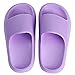 FJWYSANGU Kids Cloud Slides丨Girls Sandals Bathroom Shower Sandals丨Open Toe Thick Sole Slip on Slippers丨Summer Non-slip Beach Pool Shoes Mauve 1 Little Kid