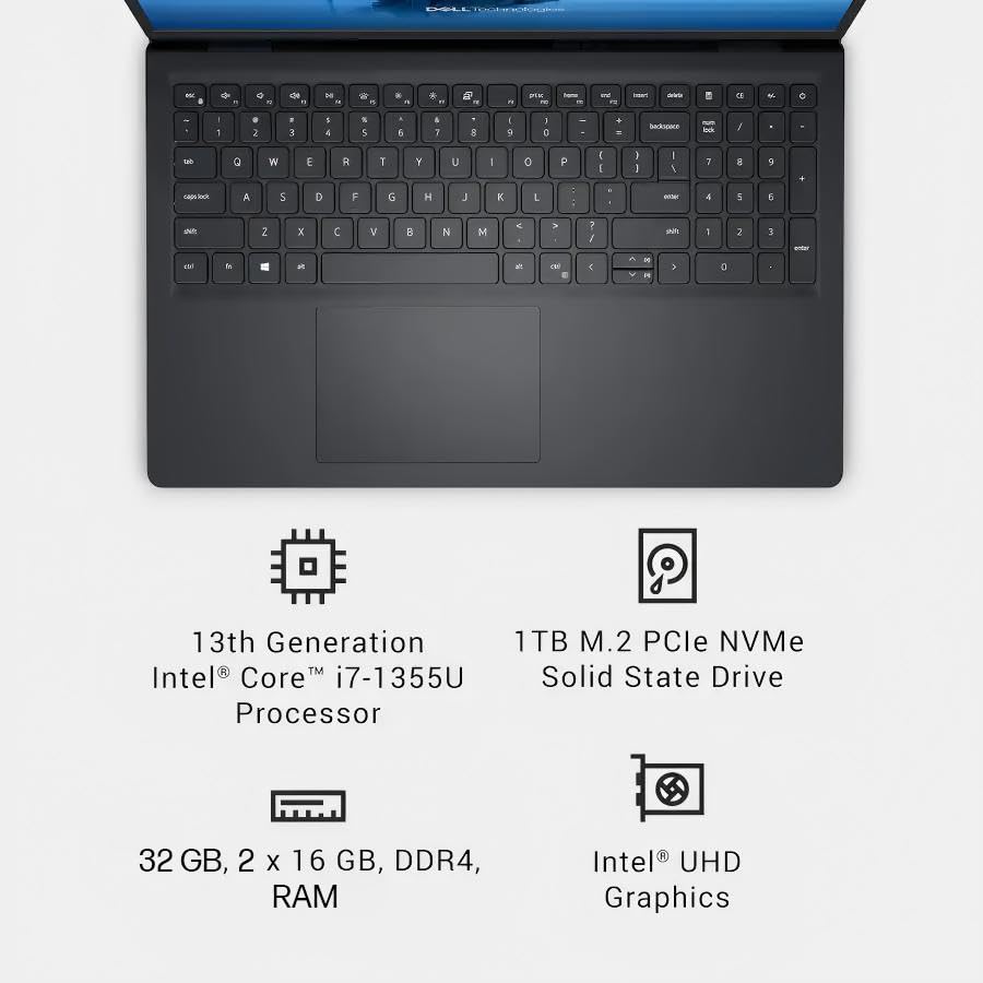 Dell Laptop 15.6" Touchscreen Intel Core i7 32GB RAM 1TB SSD miniatura 7