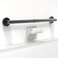 Vista 17 de Barra de agarre compatible con ADA, soporte de peso de 500 libras para seguridad en el baño (16 pulgadas, negro mate)