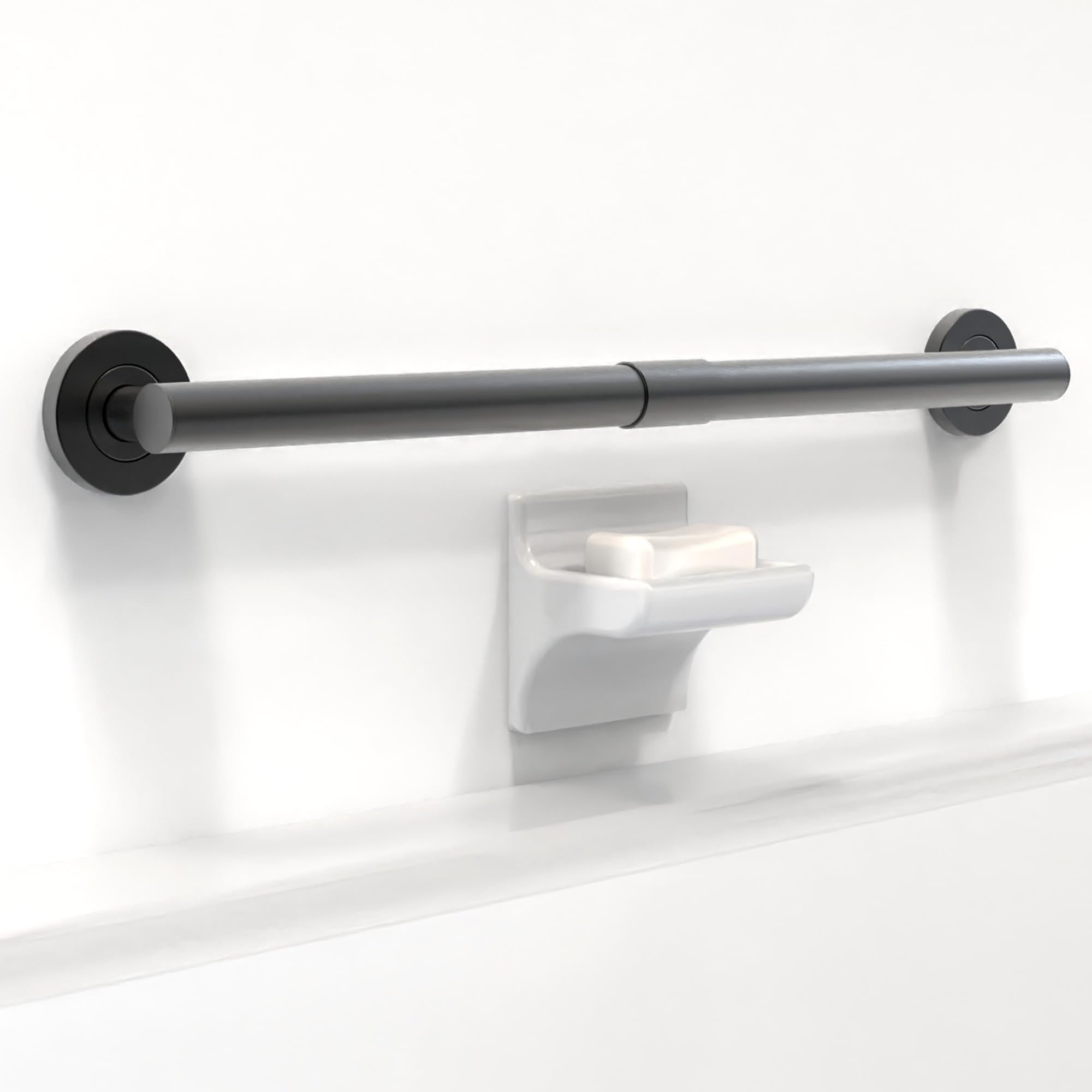 AquaChase 24 Inch Matte Black Grab Bar