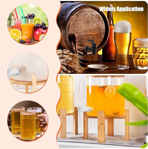 Kunststoff Getränkespender Zapfhahn, für Kalte und heiße Getränke, Getränkespender Zapfhahn,für Bierfass, Saft, Glas, Kaffee, Trinkbrunnen, Schwarz+Weiß,4 Stück