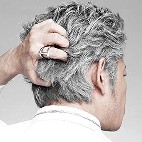 Acosexy Gray Hair Dyetemporary Hair Color Wax,4.23Oz Instant Hairstyle Grey Hair Spray Color, Natural Hair Coloring Wax Material Disposable Hair Styling Clays Ash For Cosplay,Party,Masquerade, Halloween.etc (Sliver Gray) #TOP6