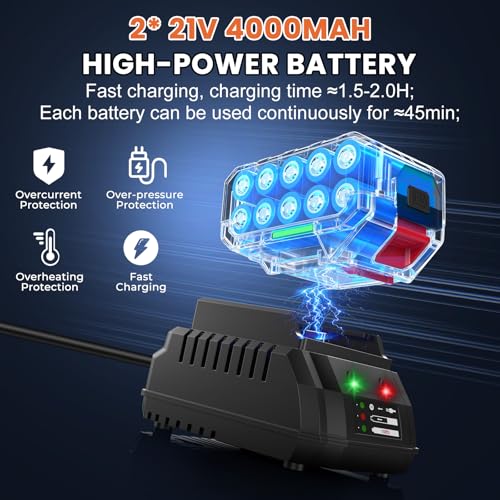 Image of XIAZIR 1200 N.m 3-in-1 Battery Impact Wrench /Impact Driver - High Torque 1 /2 inch with Brushless Motor, 2x 4.0Ah Batteries, Sockets, Bits and Bits