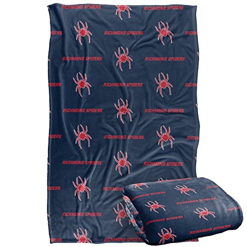 University of Richmond Spiders Blanket, 36"x58" Logo Pattern, Silky Touch Super Soft Throw