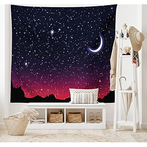 ABAKUHAUS Noche Tapiz de Pared y Cubrecama Suave Cover