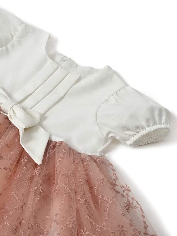 Image of Mi Arcus Corduroy Collar Dress for Baby Girl