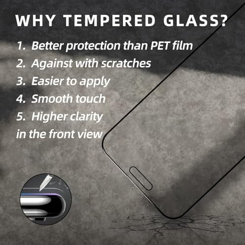 EGKimBa Privacy Screen Protector for iPhone 17 Pro, 1 Pack Tempered Glass, 6.3" Gradient Color Eye Protection Full Coverage with Installation Frame by EGKimBa - Image 5