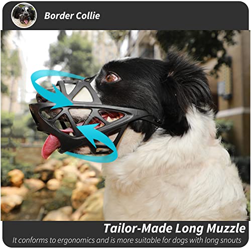 Dog Muzzle, Soft Basket Muzzle For Medium Large Sized Dog Labrador Golden German Shepherd Australian Shepherds, Dog Mouth Guard For Biting Chewing Scavenging, Allow Drinking And Eating #TOP2